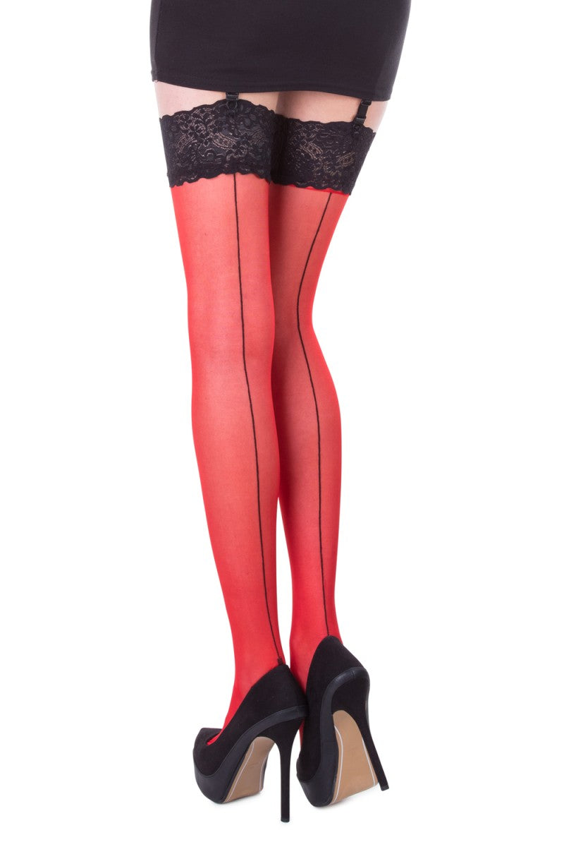Nahtstrümpfe Darla rot von Legg Story Nahtstrümpfe Darla rot von Legg Story